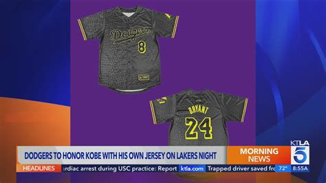 Dodgers to honor Kobe Bryant with ‘Black Mamba’ jerseys on Lakers Night ...