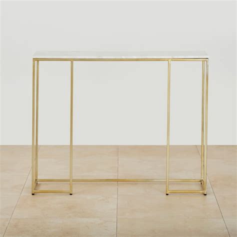 Buy Velvetica Marble Top Console Table - Gold from Home Centre at just ...