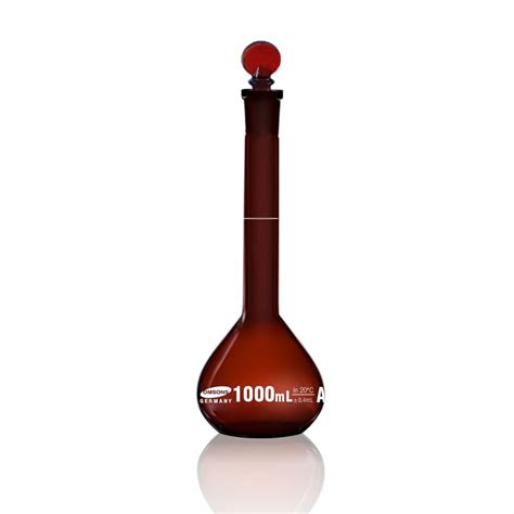 Omsons Glassware | Volumetric Flask | Amber Color| Class A | Made of ...