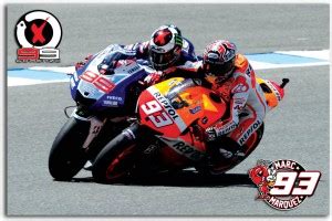 Moto GP Wall Poster - Jorge Lorenzo vs Marc Marquez - Racing Clash ...