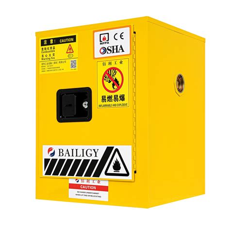 Flammable Storage Cabinet 12 Gallon Yellow Safety Storage Flammable ...