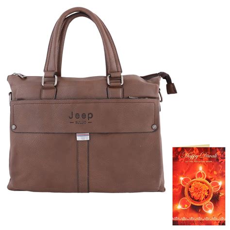SFU E Com Leather Laptop Bag Briefcase Bag with Shoulder Strap | Water ...