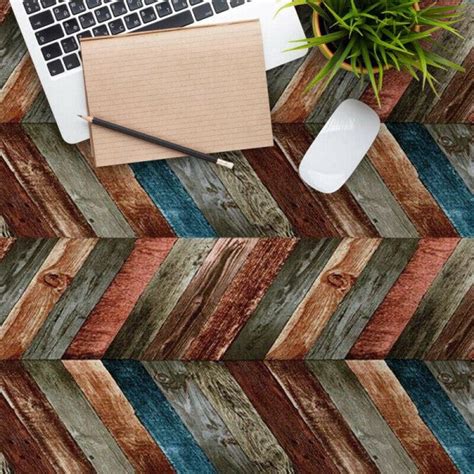 Jaamso royals Multi Colour Wooden Cross Strip self adhesive wallpaper ...