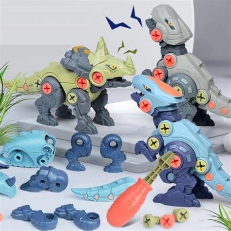 E-ROYAL SHOP Dinosaur Building Toys for Kids - Learning Play Kit with 4 ...