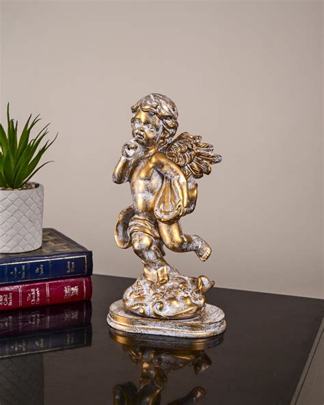 Angel Cherub Playing Octave Mandolin - The Decor Kart