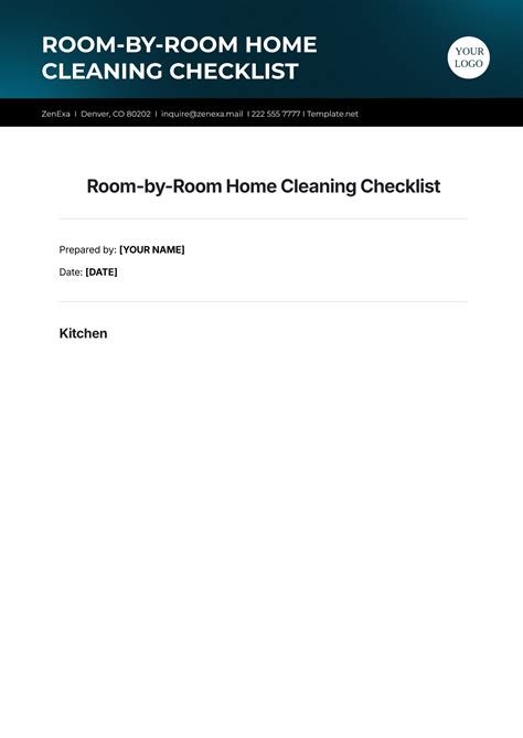 Free Cleaning Checklist Templates, Editable and Printable