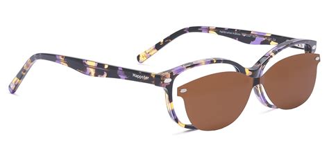 Shop Happster Women's Clipon Eyeglasses – Cateye 50 Acetate - Brown ...
