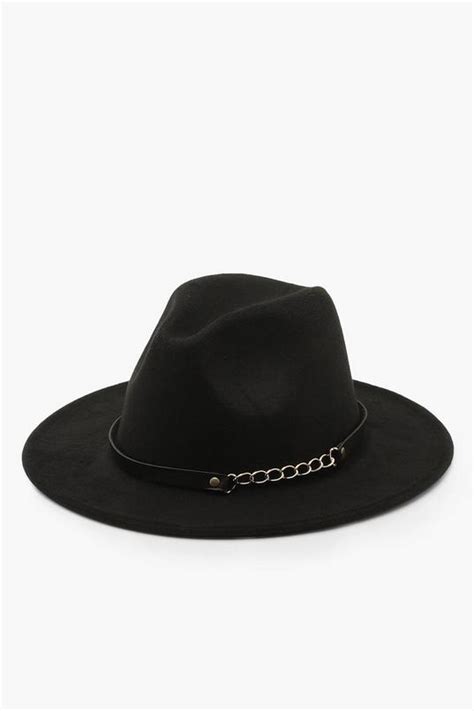 Chain Detail Fedora Hat | boohoo UK