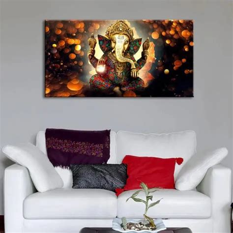 Lord Ganesha Canvas Wall Paintings – Decors Mantra