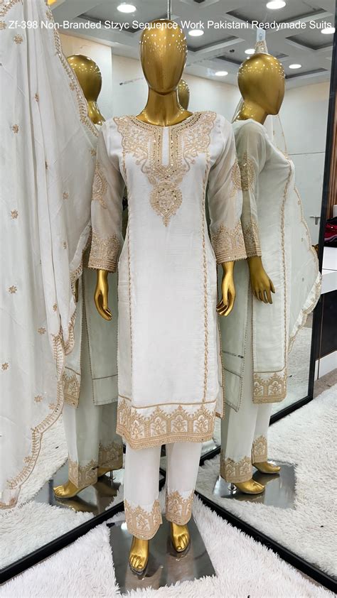 Zf-398 Non-Branded Stzyc Sequence Work Pakistani Readymade Suits – Heriska