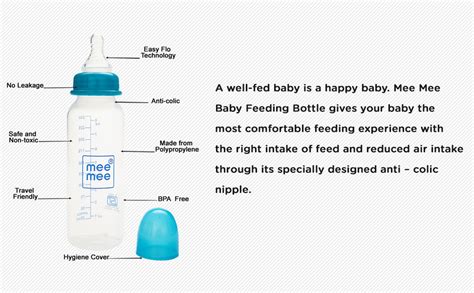 Buy Mee Mee Eazy Flo Premium Baby Feeding Bottle (250 ml, Blue/Green ...