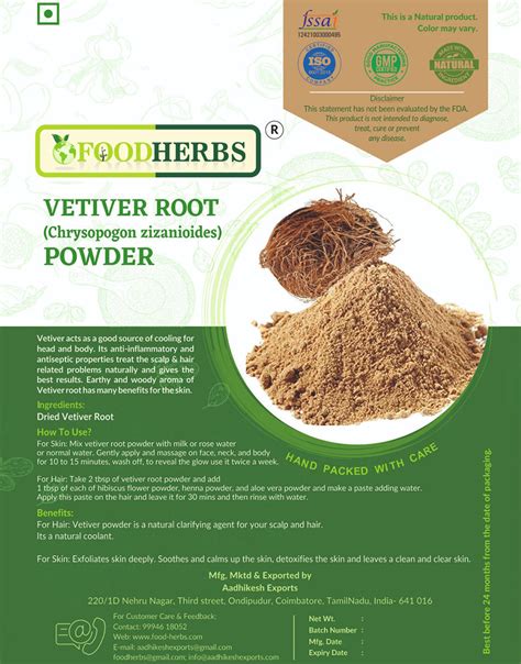 Buy Vetiver Root Powder Online - Foodherbs