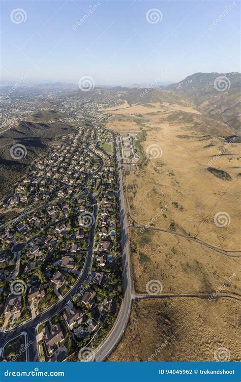 Newbury Park and Thousand Oaks California Aerial Stock Photo - Image of ...