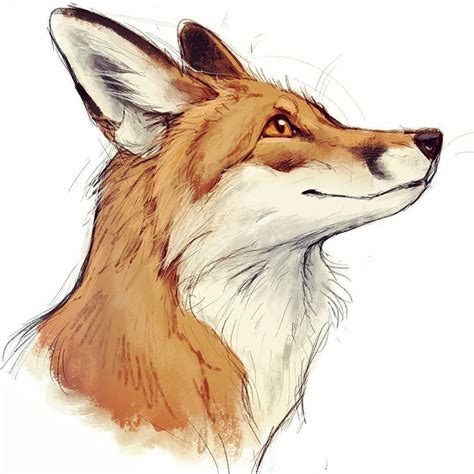 Fox illustration Animal Sketches, Animal Drawings, Art Sketches, Art ...