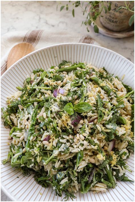 Asparagus & Lemon Orzo Pasta Salad recipe