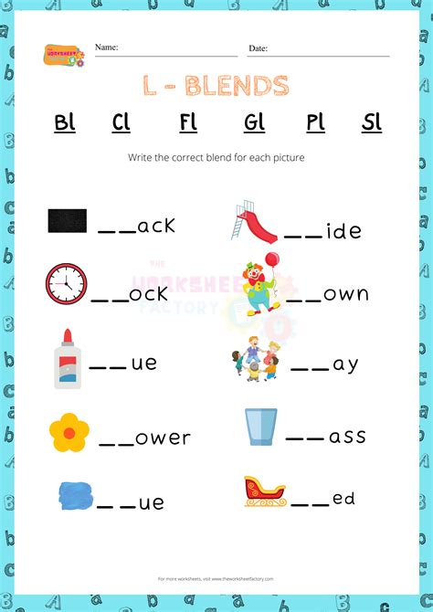 WRITE THE L-BLEND | Phonics blends worksheets, Blends worksheets ...