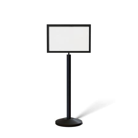 Montour Line Sign Frame Floor Standing 14 x 22 in. H Black Steel, LINE ...