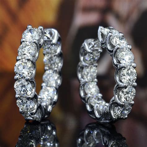 Diamond Hoops Earrings