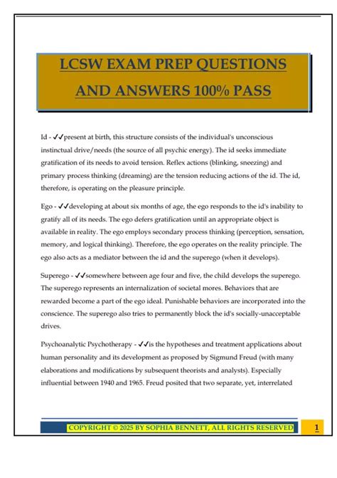LCSW EXAM PREP QUESTIONS AND ANSWERS 100% PASS - LCSW - Stuvia US