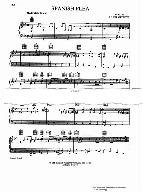 Spanish Flea (Herb Alpert) | Sheet Music: Guitar, Piano | PDF Download