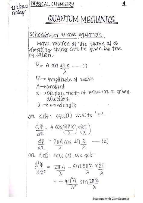 Quantum mechanics - Lecture note - Inorganic Chemistry I - Studocu