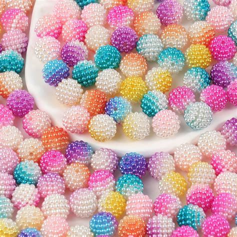Купить 12 мм 50 шт./пакет Разноцветные акриловые бусины Bayberry Бусины ...