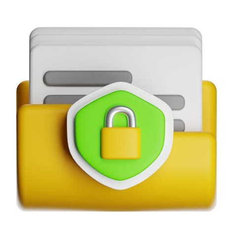 Secure document folder icon | Premium PSD