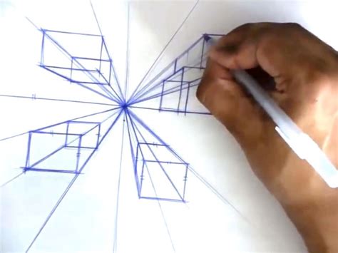 Image result for One Point Perspective Drawing Boxes