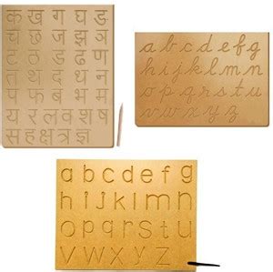 REWASHREE CRAFT WORLD Wooden Tracing Board with Dummy Pencil Small abc ...