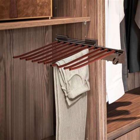 18inch Sliding Pull Out Pants Hangers Rack for Closet Wardrobe ...