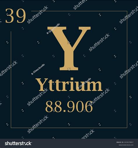 Yttrium Element Symbol Periodic Table Element Yttrium Icon. Stock