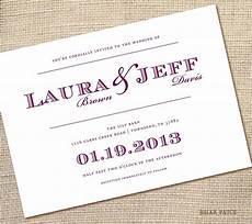 Simple And Wedding Invitations by Simple Wedding Invitations Purple 5x7 Pdf By Briarpatchdesigns Simple And Wedding Invitations