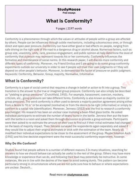 Conformity Essay Examples 的图像结果