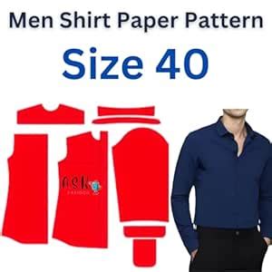 Generic Men's Shirt Sewing Pattern - Size 40" White - Full Sleeves ...