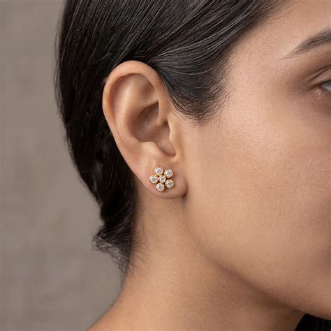 925 Pure Silver 24kt Gold Plated Kundan Floral Stud Earrings – Unniyarcha