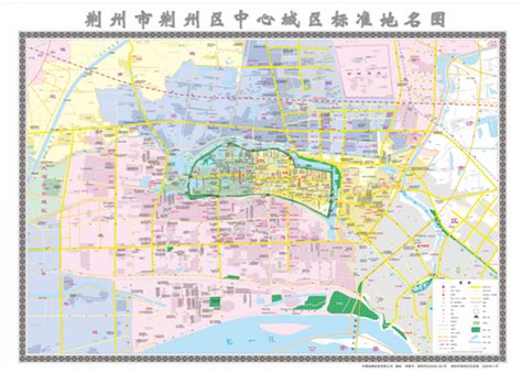 荆州区高清地形地图