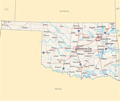 Map Of Every Oklahoma Towns
