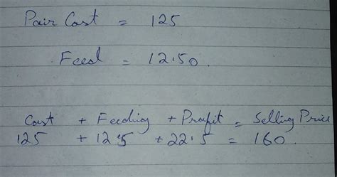 a bird seller bought a pair of canaries for 125 . after spending 12.50 ...