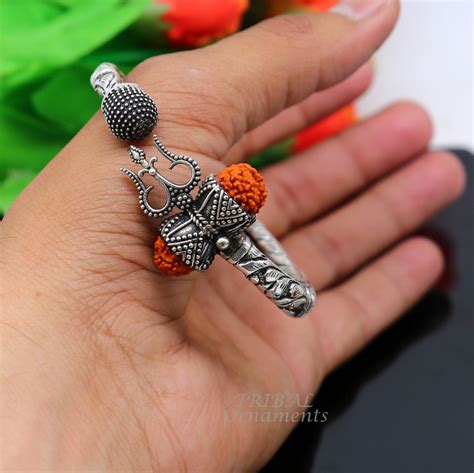 925 Sterling silver handmade chitai work Lord Shiva trident trishul ...