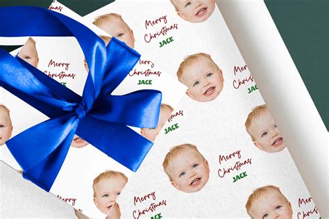 Christmas Personalize Wrapping Paper - Face Cutout/Remove Background ...