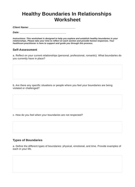 On Boundary Setting Worksheets Adult Setting Boundaries Support