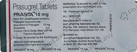 Prasita 10 MG Tablet (10): Uses, Side Effects, Price & Dosage | PharmEasy