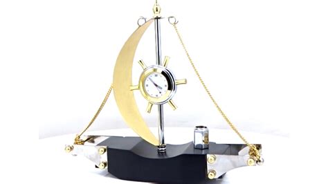 Ship Desktop With Clock & Pen Stand