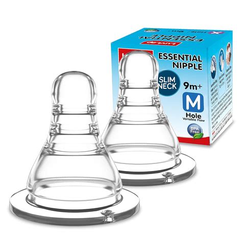 Buy Luvlap Anti-Colic Essential Teat/Nipple for Slim Neck Bottle, 2pcs ...