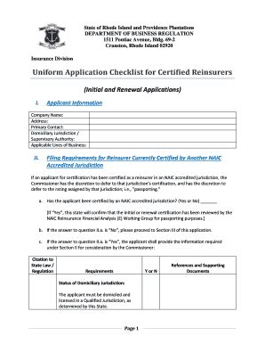 Fillable Online dbr state ri (Initial and Renewal Applications) Fax ...
