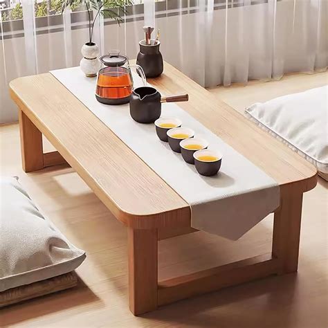 Amazon.com: Lebolna Bamboo Folding Coffee Table,Japanese Low Table for ...