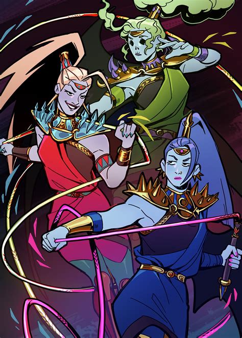 Furies Megaera, Tisiphone, Alecto 5x7in Hades Game Art Print - Etsy in ...