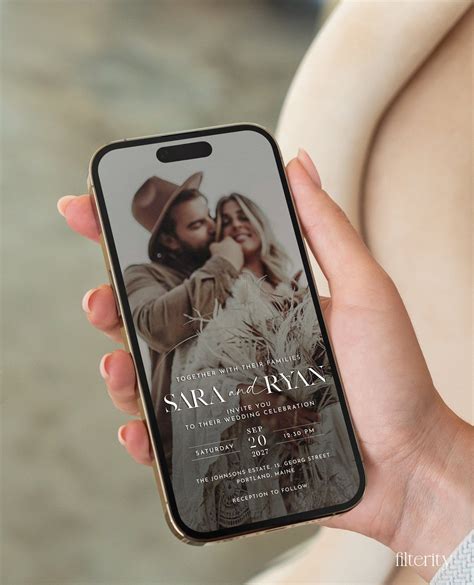 Digital Wedding Invitation Template, Electronic Wedding Invitation ...