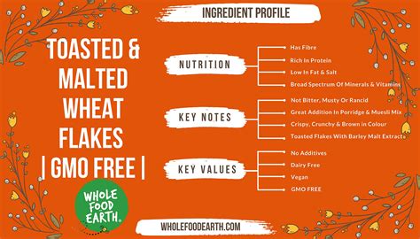 Buy Wholefood Earth Toasted & Malted Wheat Flakes 500g | GMO Free ...
