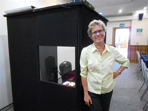 Working at simultaneous translation at an event in São Paulo